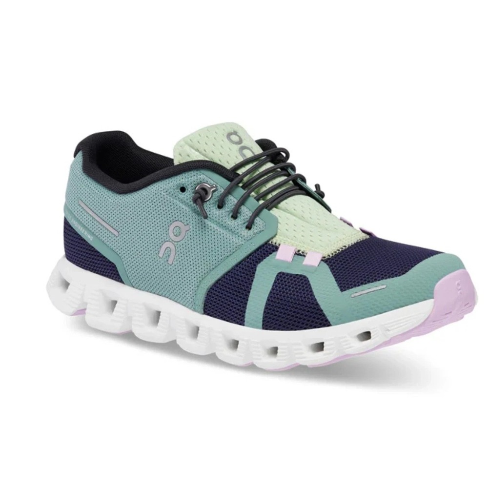On Cloud Cloud 5 Push Womens Size 5.5 Cobble/Flint Grey/Navy Running Shoes NEW